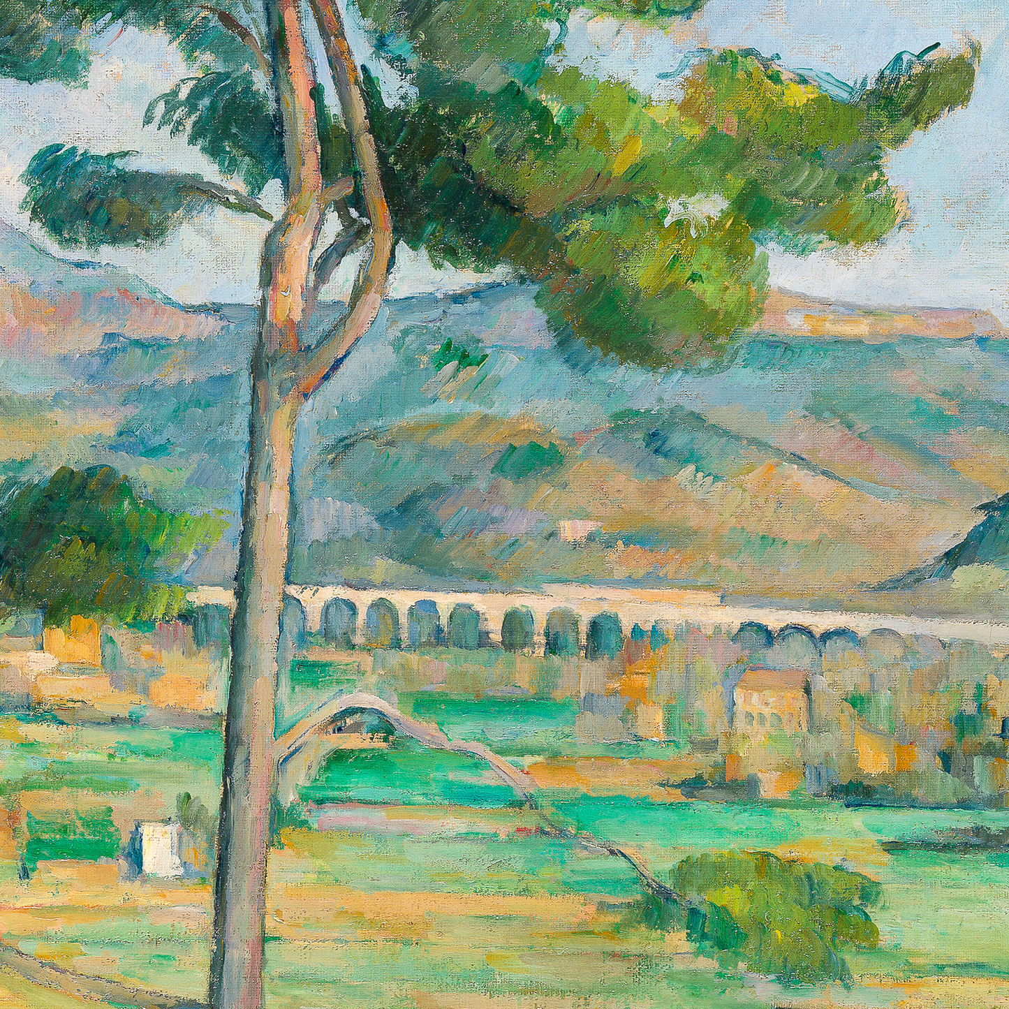 PAUL CÉZANNE - Mont Sainte-Victoire and the Viaduct of the Arc River Valley