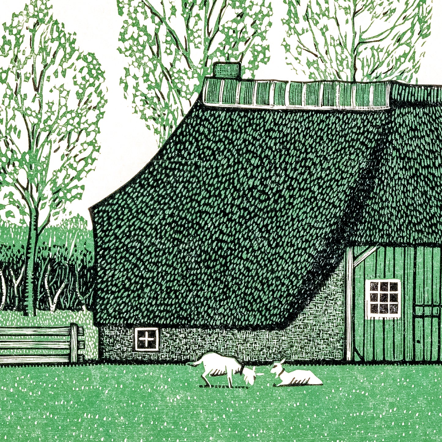 JULIE DE GRAAG - Farmhouse With Thatched Roof