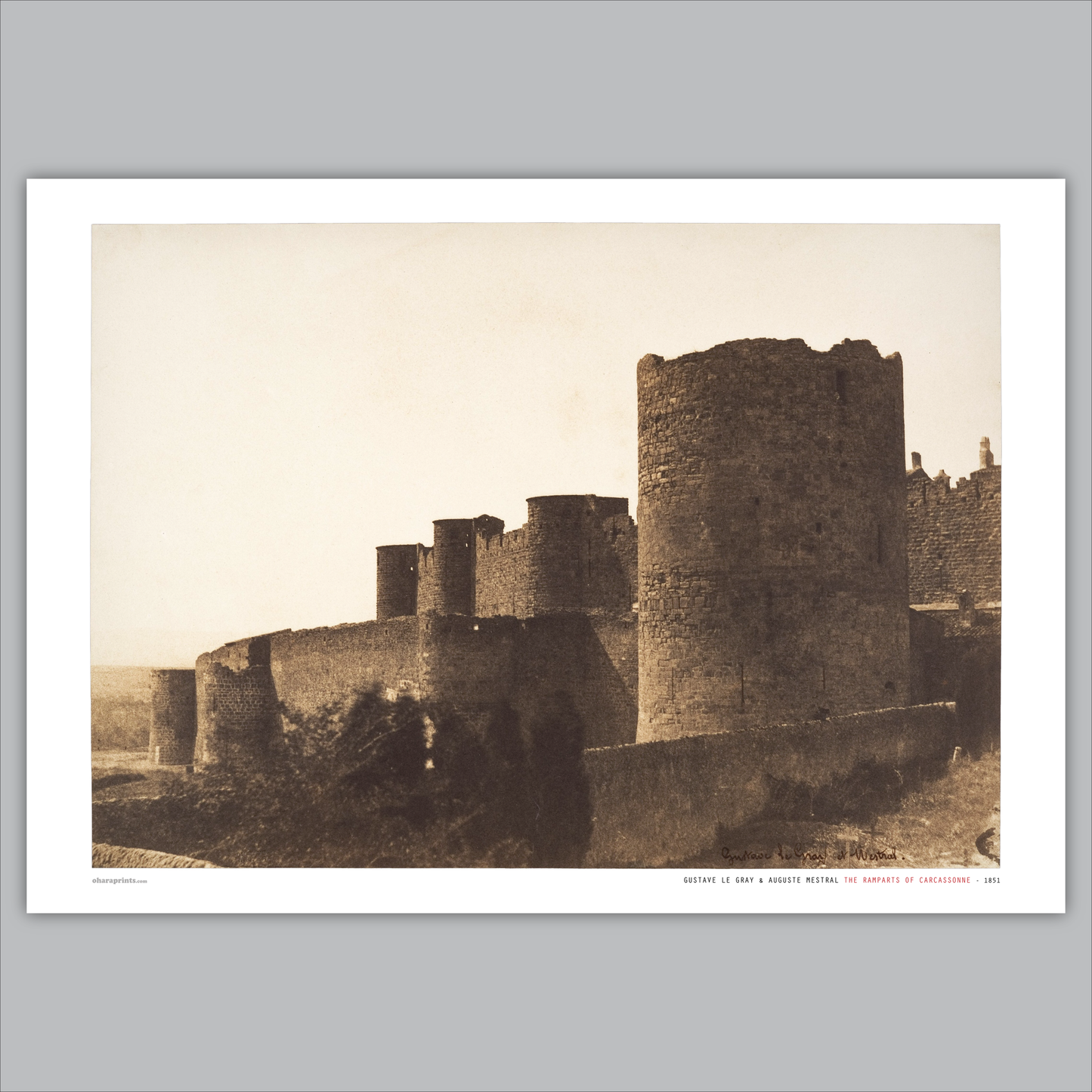 GUSTAVE LE GRAY & AUGUSTE MESTRAL - The Ramparts of Carcassonne