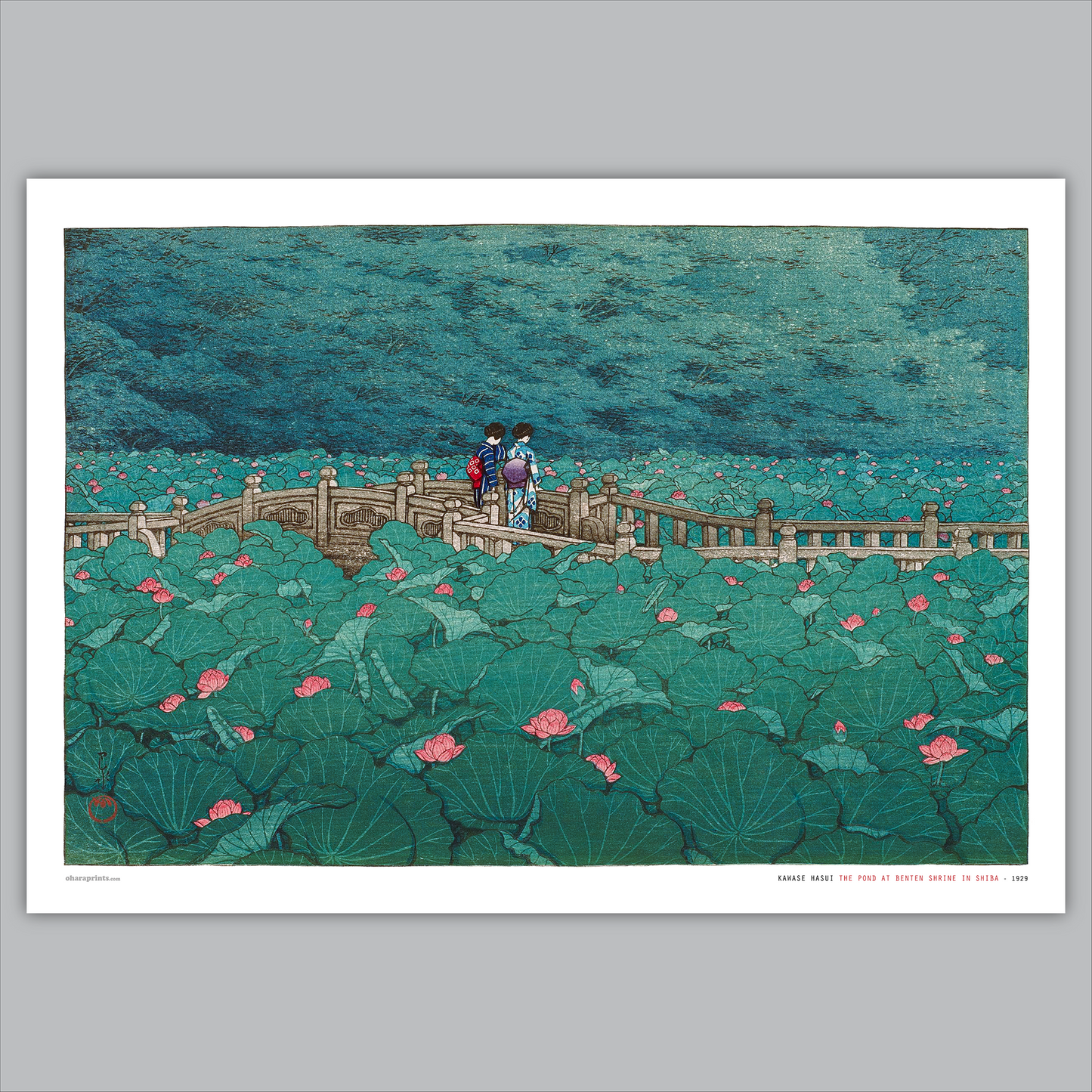 KAWASE HASUI - The Pond At Benten Shrine