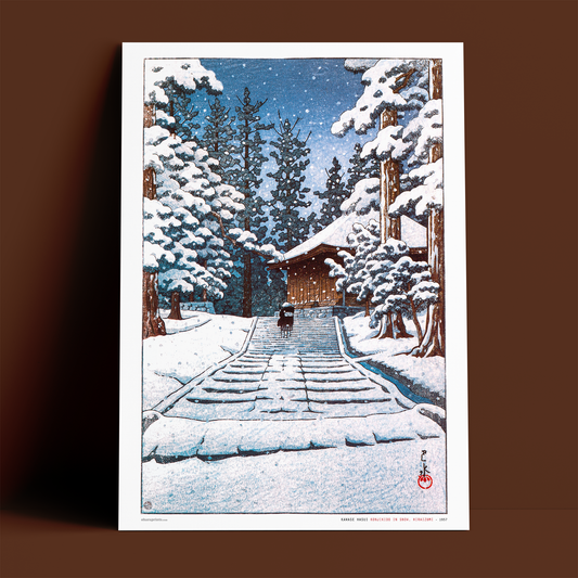 KAWASE HASUI - Konjikido In Snow, Hiraizumi