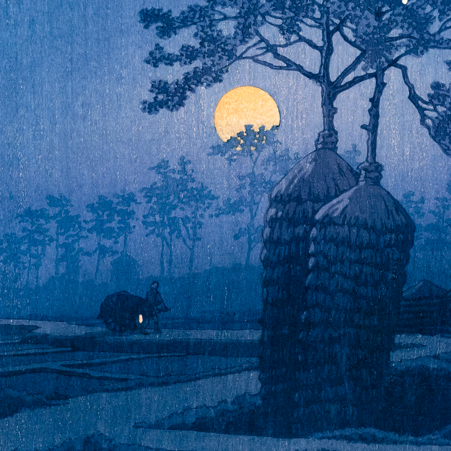 KAWASE HASUI - Full Moon At Gamo