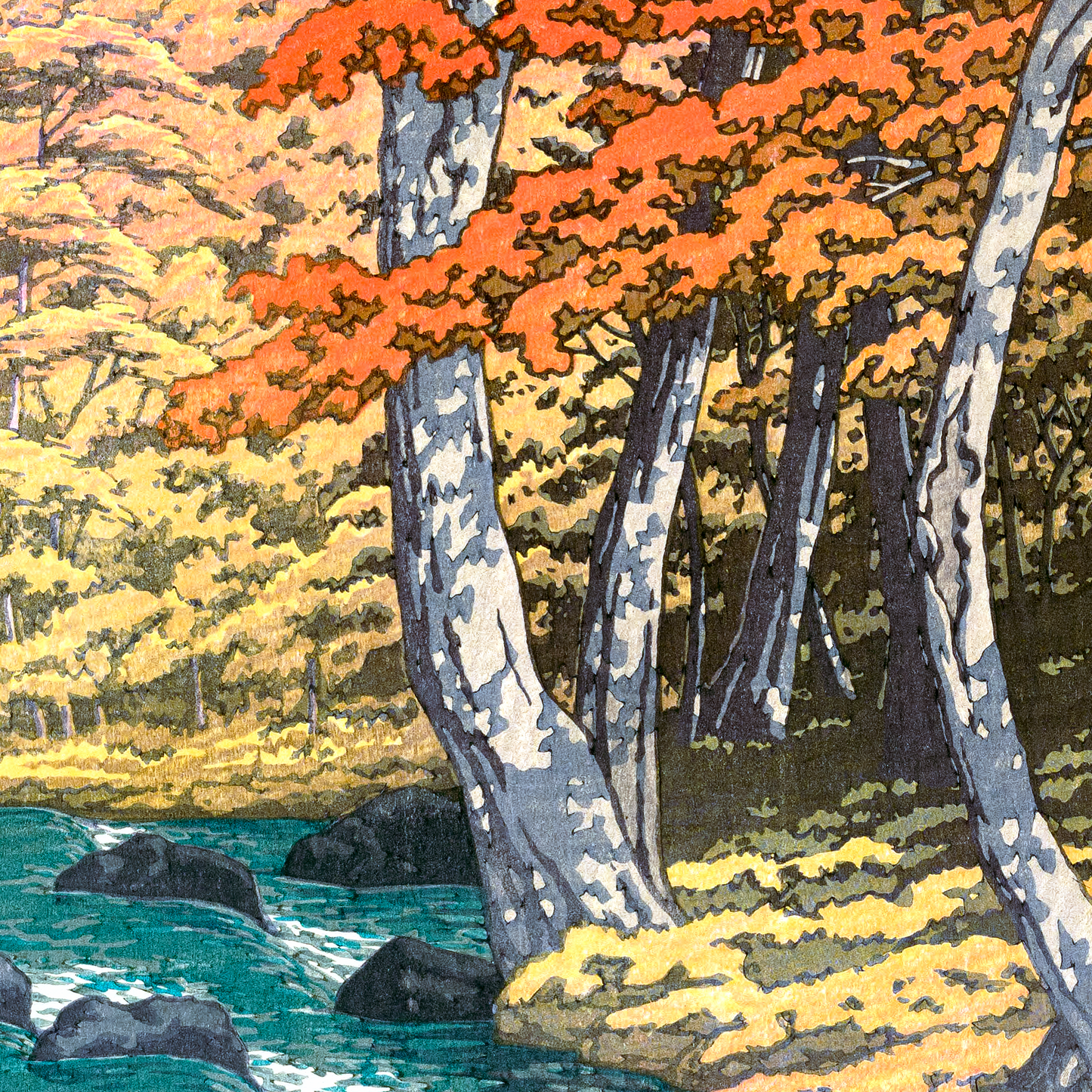 KAWASE HASUI - Autumn At Oirase