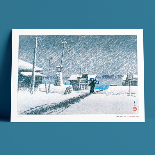 KAWASE HASUI - Snow At Tsukishima