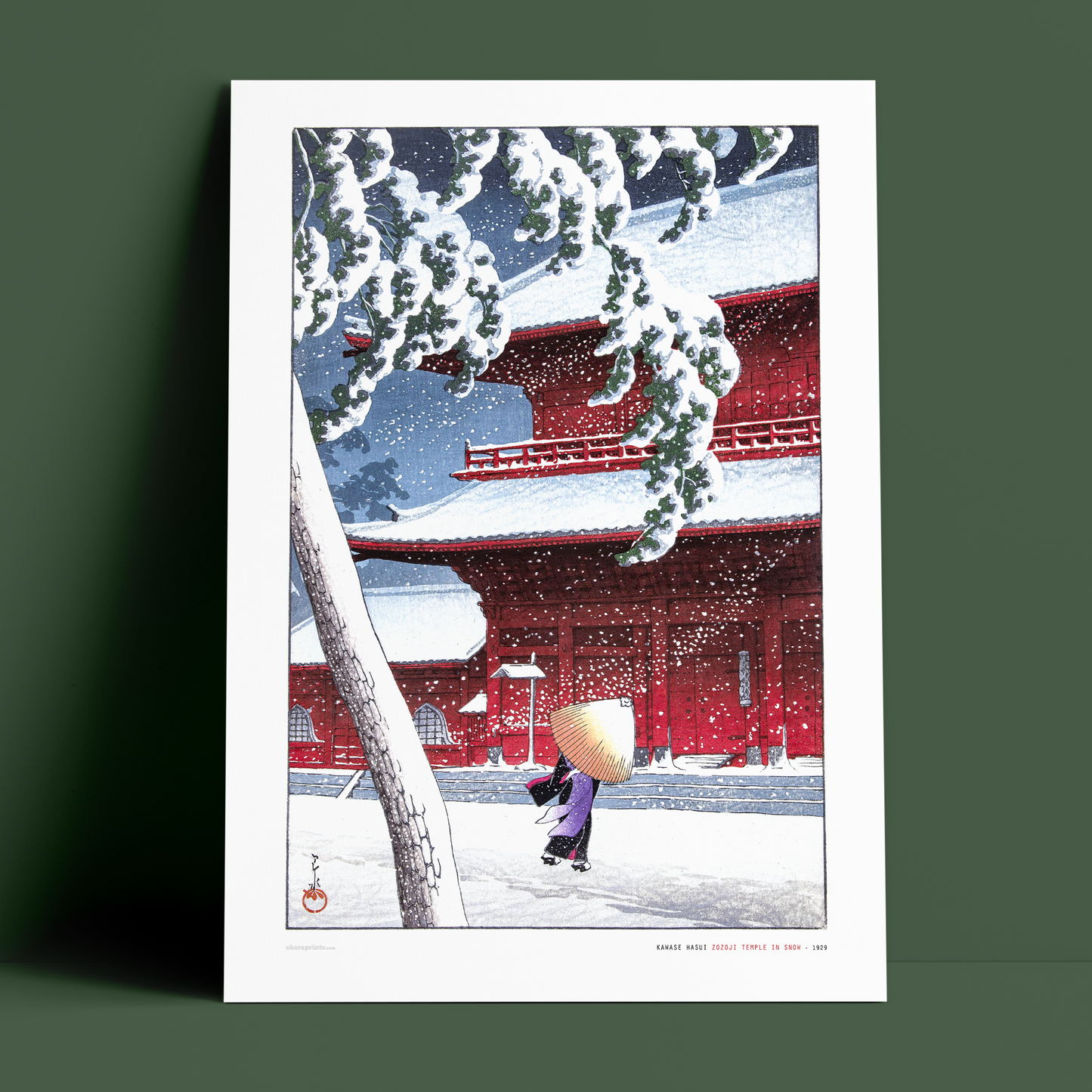 KAWASE HASUI - Zozoji Temple In Snow