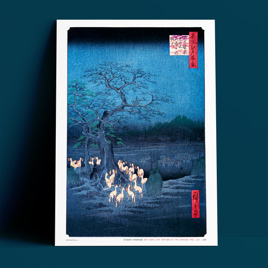 UTAGAWA HIROSHIGE - New Year's Eve Foxfires at the Changing Tree