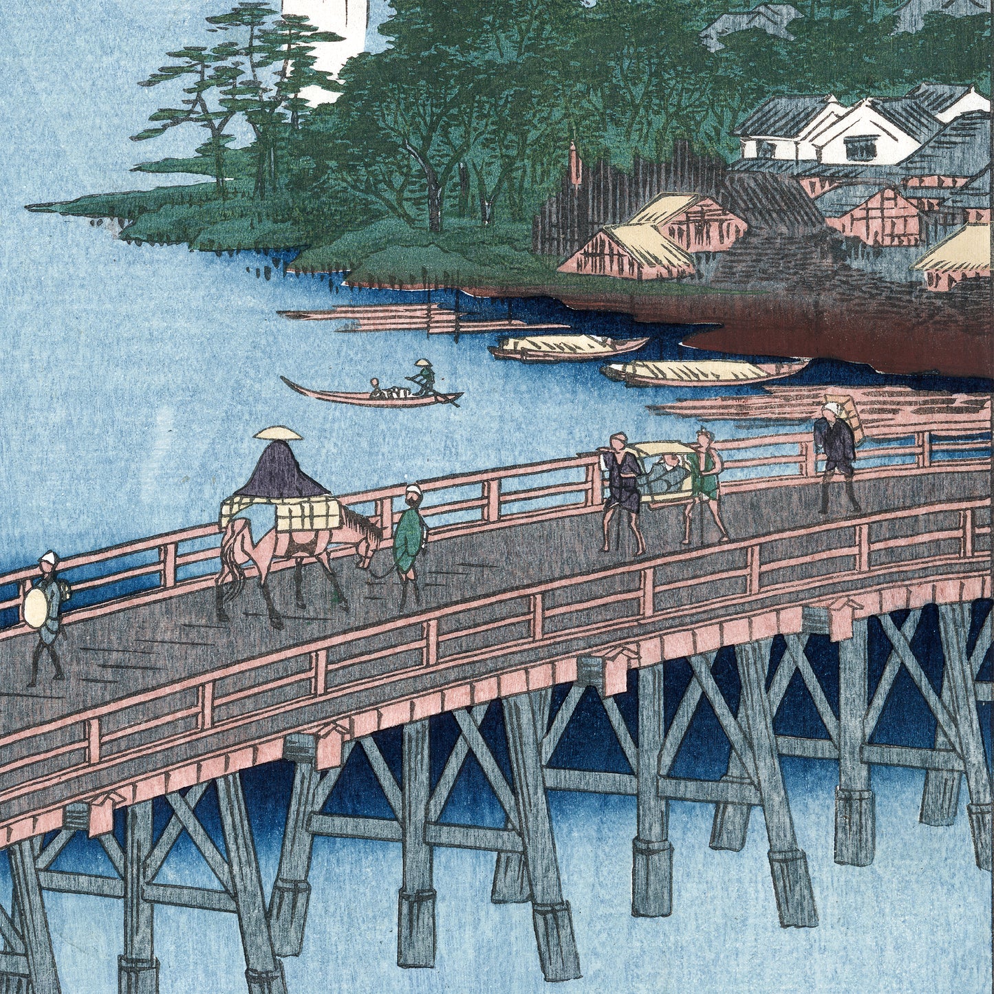 UTAGAWA HIROSHIGE - Senju Great Bridge