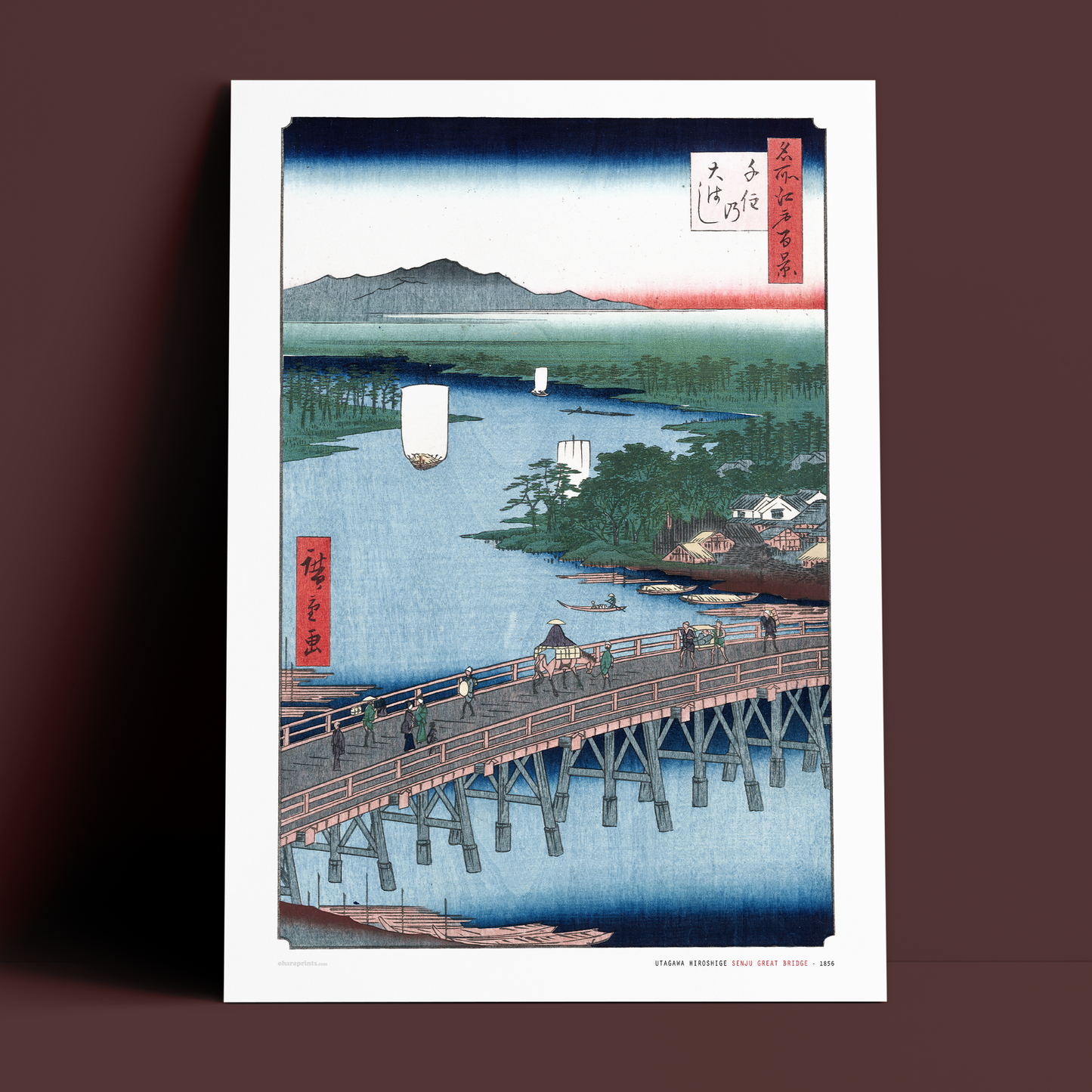 UTAGAWA HIROSHIGE - Senju Great Bridge