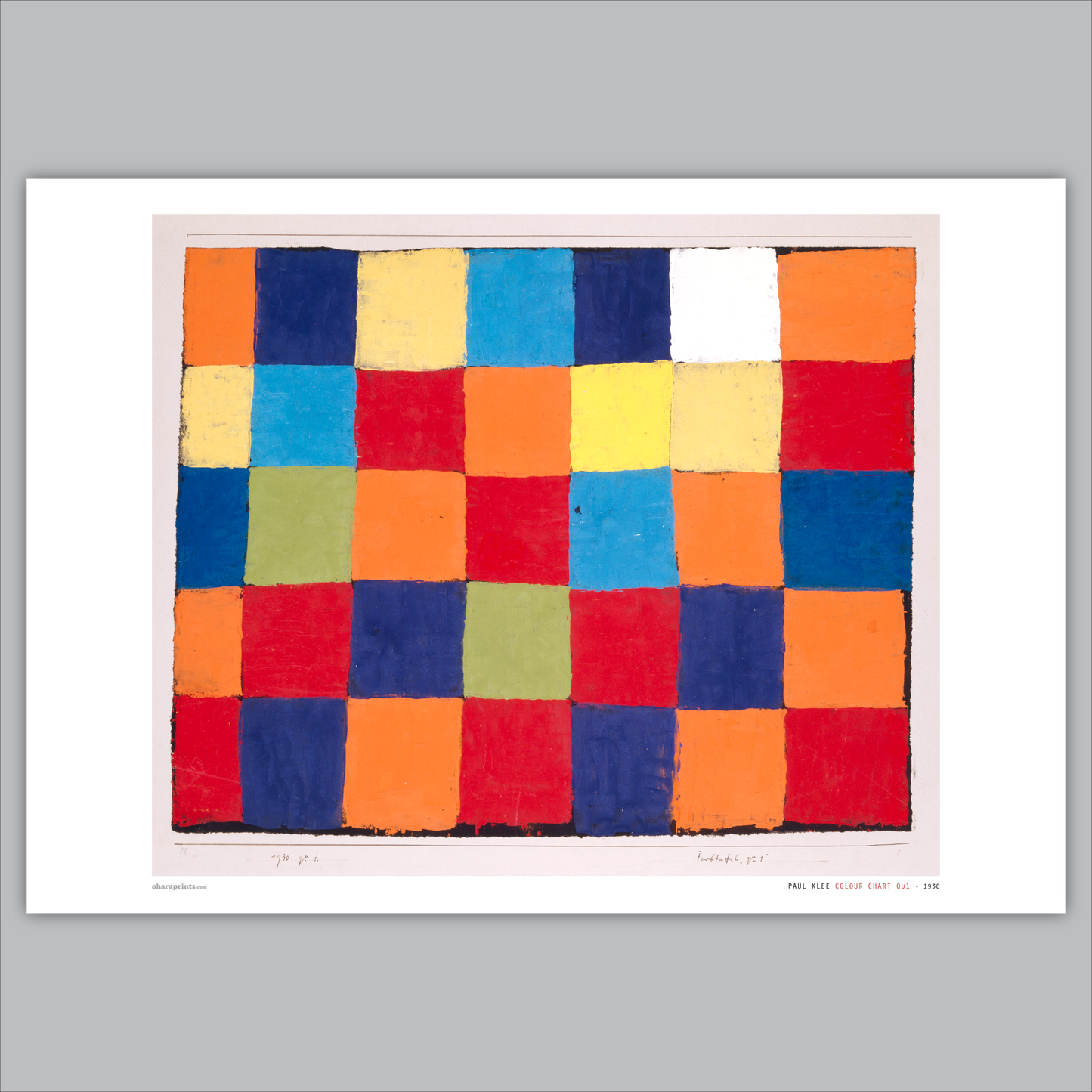 PAUL KLEE - Color Chart Qu1