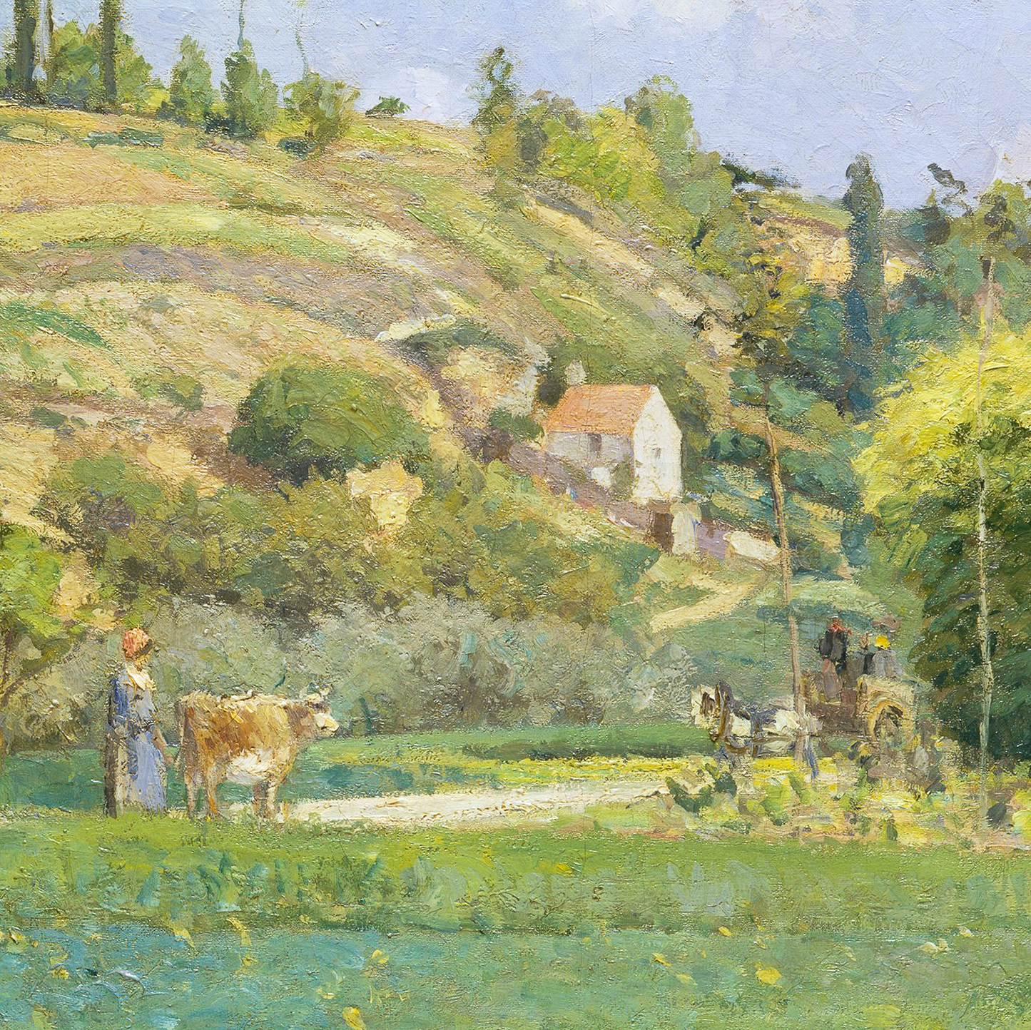 CAMILLE PISSARRO - A Cowherd at Valhermeil, Auvers-sur-Oise