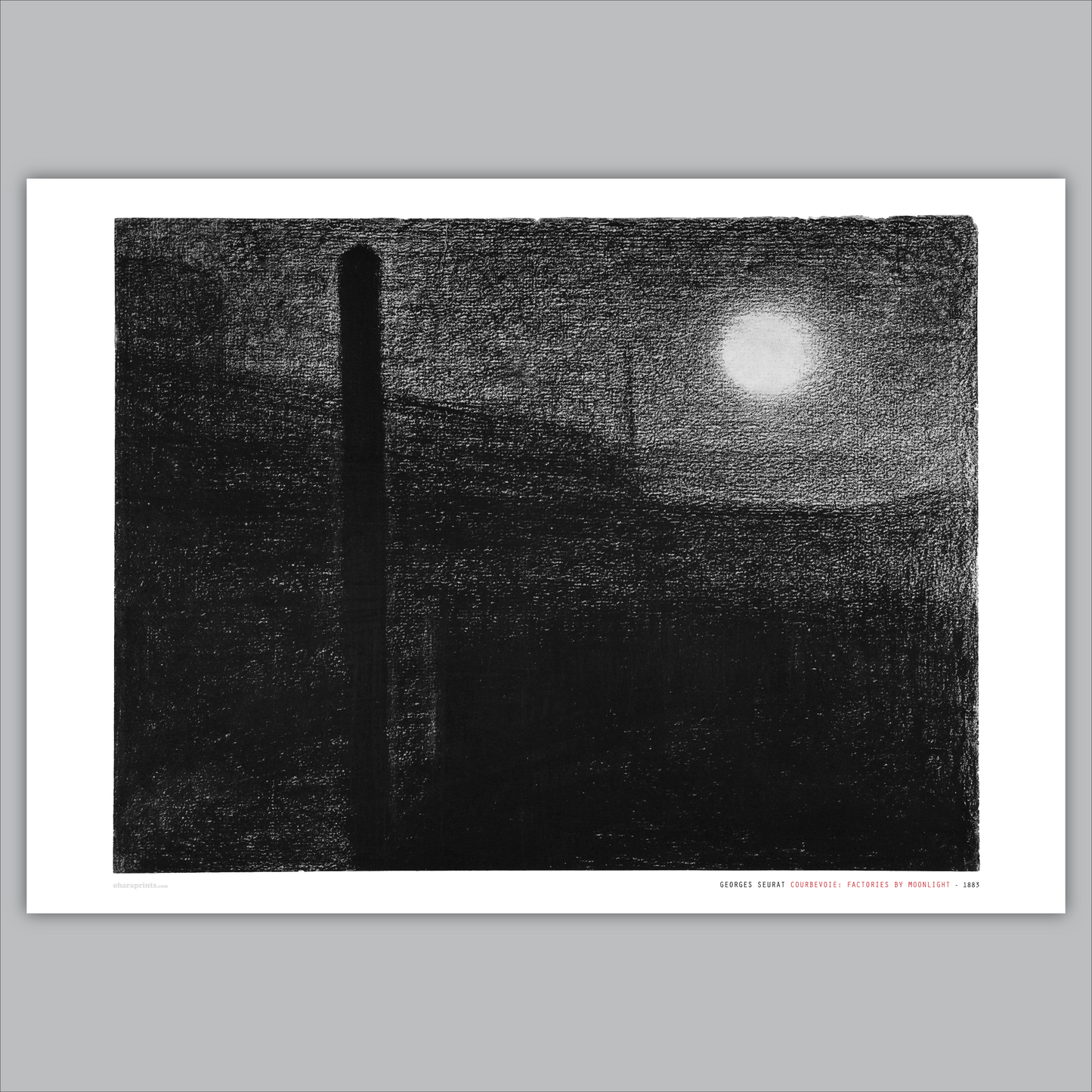 GEORGES SEURAT - Courbevoie: Factories by Moonlight