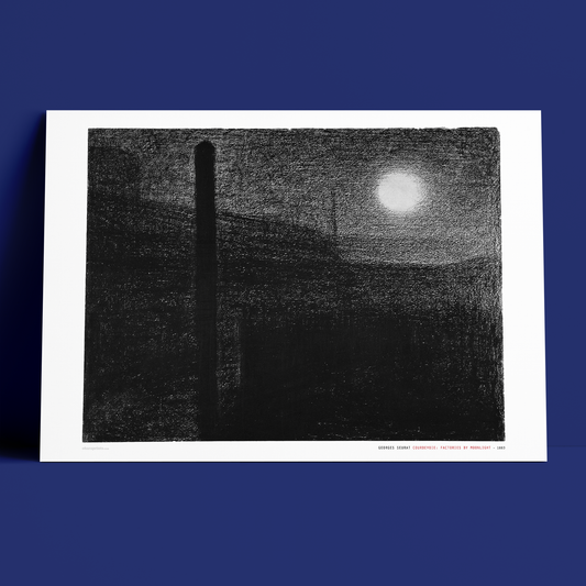 GEORGES SEURAT - Courbevoie: Factories by Moonlight